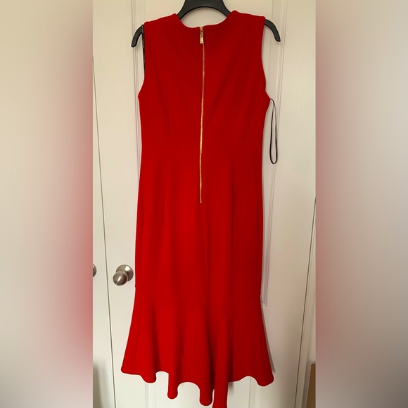 Below the knee red Calvin Klein red dress - Picture 2 of 3